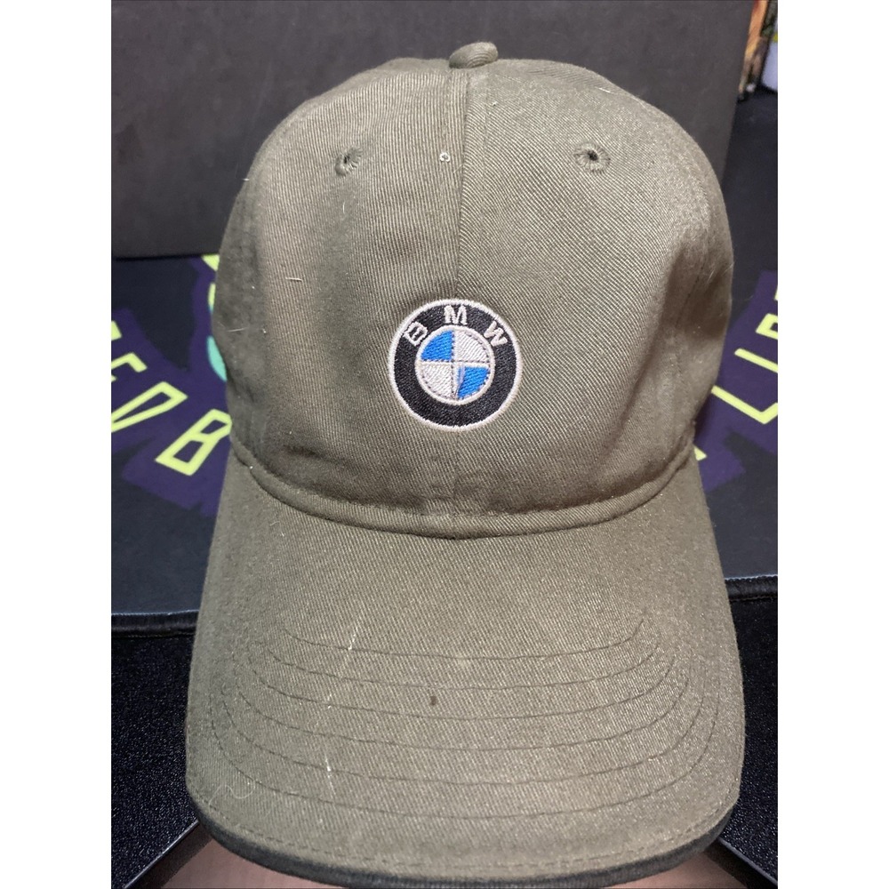 BMW Lifestyle Army Green Adjustable Baseball Cap Hat Embroidered Logo E3